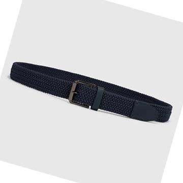 Ceintures Ecco Formal Braided Homme Bleu | FR 800LIS